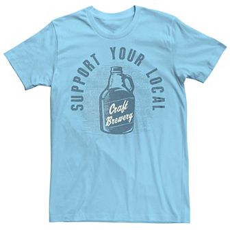 Men's Support Your Local Craft Brewery Growler Graphic Tee