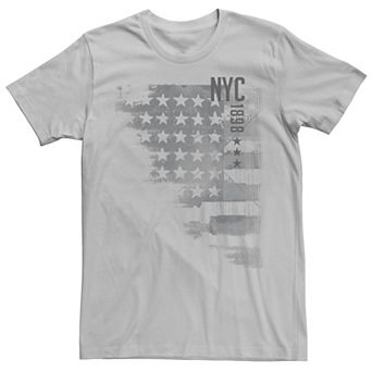 Men's NYC 1898 Stars Torn USA Flag Graphic Tee