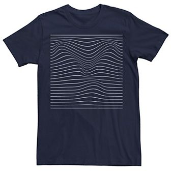 Men's Wavy Lines Box Graphic Tee
