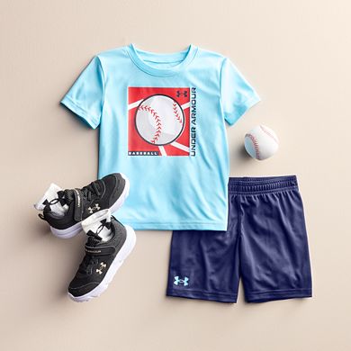 Baby & Toddler Boy Under Armour Baseball Core Tee & Shorts Set