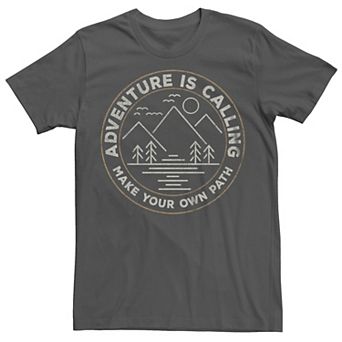 Men's Adventure is Calling Make Your Own Path Graphic Tee