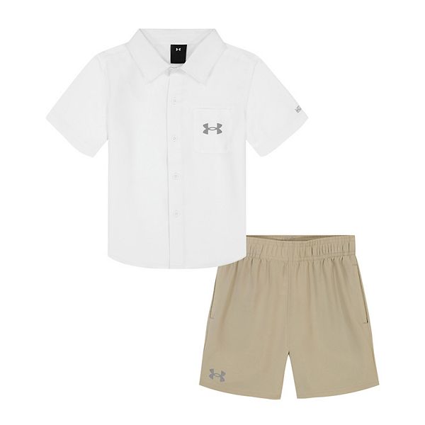 Toddler Boy Under Armour Collared Short Sleeve Button Down Shirt