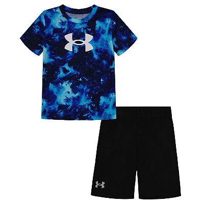 Baby Toddler Boy Under Armour Tie Dye Logo Graphic Tee Shorts Set