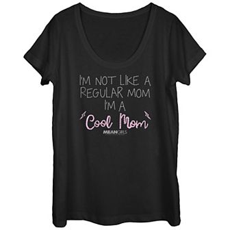 Juniors' Mean Girls I'm A Cool Mom Lightning Text Graphic Tee