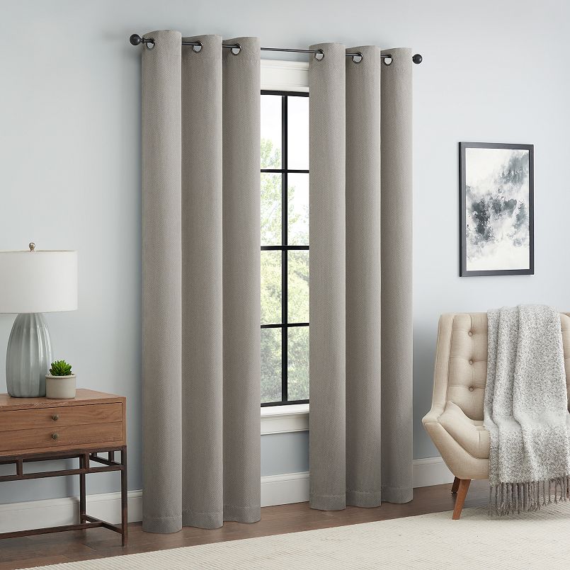 eclipse Magnitech Kaplan 100% Blackout 2 Window Curtains in blue