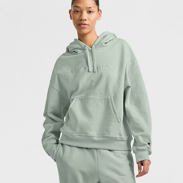 Women's Champion® Powerblend Embroidered Logo Hoodie