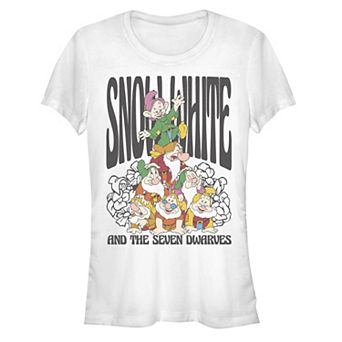 Disney's Juniors' Snow White And the Seven Dwarfs Fun Pyramid Fitted Tee