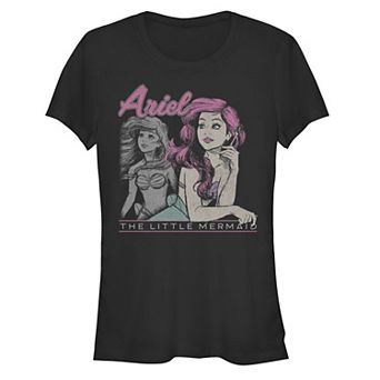 Disney's Juniors' The Little Mermaid Ariel Draw Fitted Tee