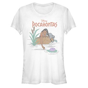 Disney's Juniors' Pocahontas Fishing with Meeko Fitted Tee