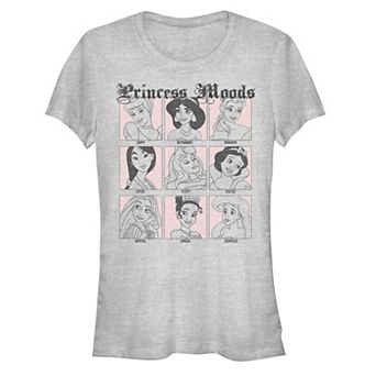 Disney's Juniors' Disney Princesses Different Moods Fitted Tee