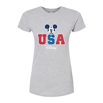 Disney's Juniors' USA Mickey Fitted Tee