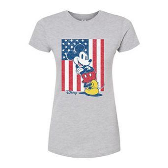 Disney's Mickey Mouse Juniors' American Flag Fitted Tee