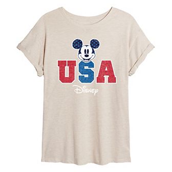 Disney's Juniors' USA Mickey Oversized Tee