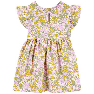 Baby Girl Carter's 3-Piece Floral Dress, Diaper Cover, and Bodysuit Set