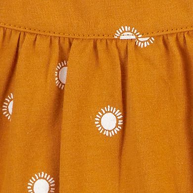 Baby Girl Carter's 3-Piece Mini Floral Sun Allover Print Dress, Romper & Diaper Cover Set