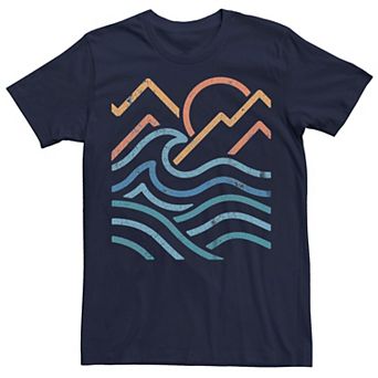 Men's Mountain Beach Sunrise Graphic Tee