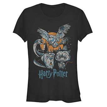 Juniors' Harry Potter Familiar Sketch Portrait Fitted Tee