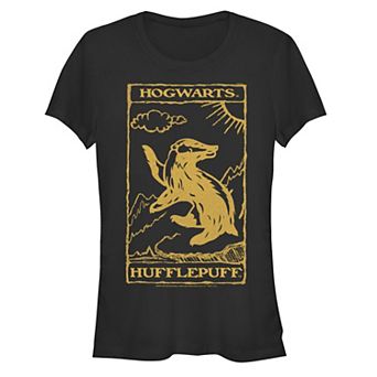 Juniors' Harry Potter Hufflepuff Vintage Poster Fitted Tee