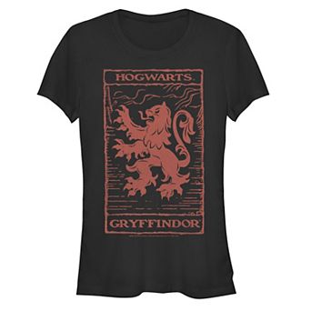 Juniors' Harry Potter Gryffindor Vintage Poster Fitted Tee