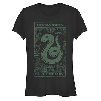 Juniors' Harry Potter Slytherin Vintage Poster Fitted Tee