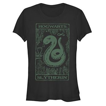 Juniors' Harry Potter Slytherin Vintage Poster Fitted Tee