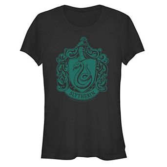 Juniors' Harry Potter Slytherin House Crest Fitted Graphic Tee