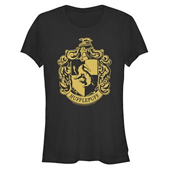 Juniors' Harry Potter Hufflepuff House Crest Fitted Tee