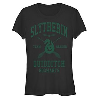Juniors' Harry Potter Slytherin Team Seeker Text Fitted Tee