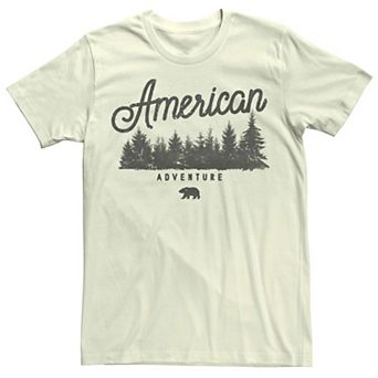 Men's American Adventure Forest Trees Bear Graphic Tee