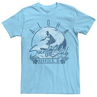 Men's Aloha Surf Club Honolulu Hawaii Circle Graphic Tee
