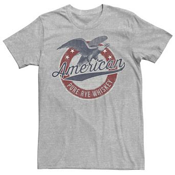 Men's American Pure Rye Whiskey Eagle Stars Circle Graphic Tee