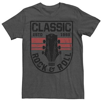 Men's Classic Rock & Roll Est 1969 Guitar Head Graphic Tee