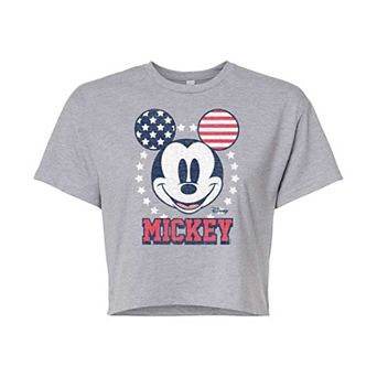 Disney's Mickey Mouse Juniors' USA Ears Cropped Tee