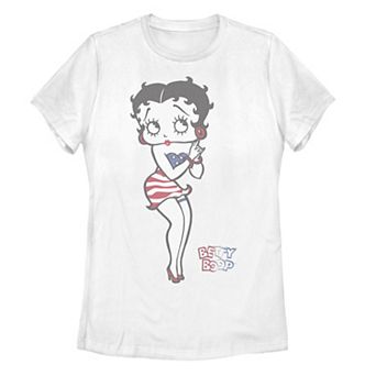 Juniors' Betty Boop Classic Americana Girl Graphic Tee