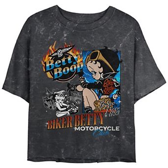 Juniors' Betty Boop Biker Born Free Since 1930 Graphic Tee