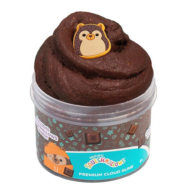 Original Squishmallows Hans The Hedgehog Premium Scented Slime Chocolate Scented, 8 oz. Scented Slime, 2 Fun Slime Add Ins, Pre-Made Slime for Kids, Great 6 Year Old Toys, Super Soft Sludge Toy