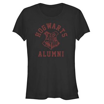 Juniors' Harry Potter Hogwarts Alumni Crest Fitted Graphic Tee