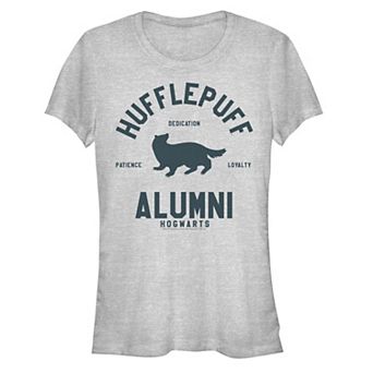 Juniors' Harry Potter Hufflepuff Alumni Logo Fitted Graphic Tee