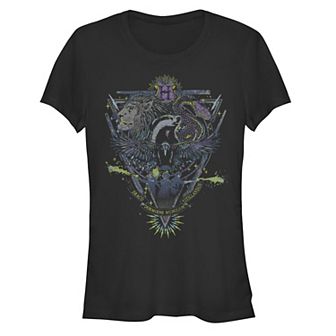 Juniors' Harry Potter Hogwarts Houses Illustrated Fitted Graphic Tee