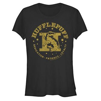 Juniors' Harry Potter Hufflepuff Qualities Stamp Fitted Graphic Tee