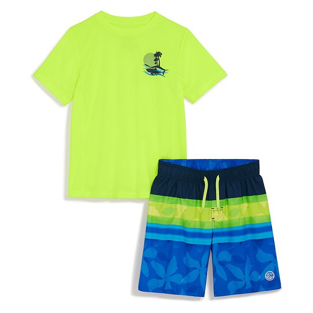 Boys 4-20 ZeroXposur Marine Sun Top & Swim Shorts Set