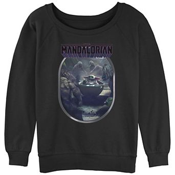 Juniors' The Mandalorian Grogu In Flying Pod Graphic Fleece