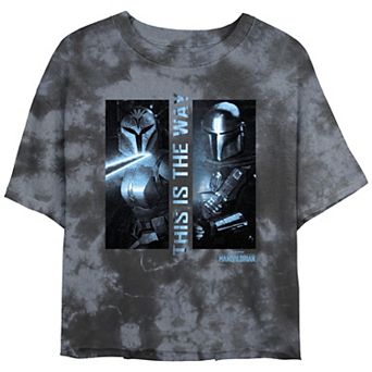 Juniors' The Mandalorian This Is The Way Scene Bombard Wash Graphic Tee