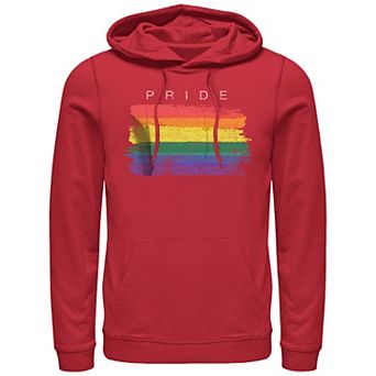 Men's Pride Flag Brush Strokes Graphic Hoodie