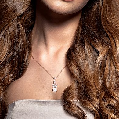 Stella Grace 18K Gold Plated Sterling Silver Multi-Gemstone & Freshwater Cultured Pearl Pendant Necklace