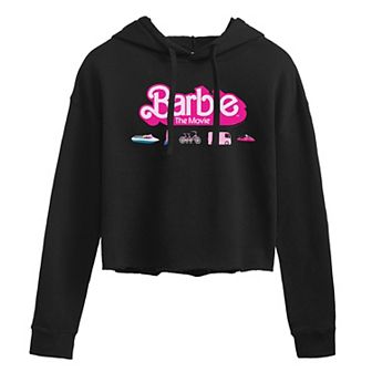 Juniors' Barbie The Movie Vehicle Cropped Hoodie