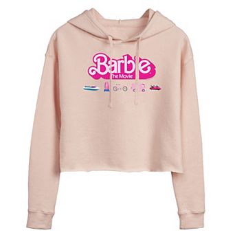 Juniors' Barbie The Movie Vehicle Cropped Hoodie