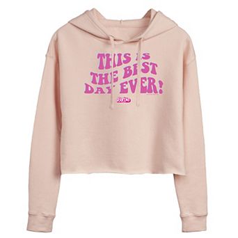 Juniors' Barbie The Movie Best Day Ever Cropped Hoodie