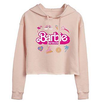 Juniors' Barbie The Movie Icons Cropped Hoodie