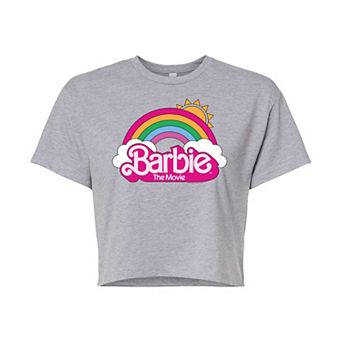 Juniors' Barbie The Movie Logo Cropped Tee